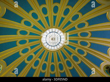 Plafond dans la salle de lecture, British Museum, Londres, Angleterre, Royaume-Uni Banque D'Images