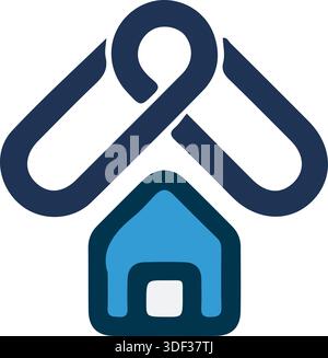 logo minimaliste logo maison logo vecteur logo maison Illustration de Vecteur