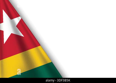 DRAPEAU TOGO avec couleur originale Illustration de Vecteur