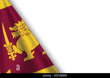 DRAPEAU SRI LANKA avec couleur originale Illustration de Vecteur