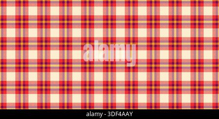 Tissu de fond de vecteur d'impression, échantillon de tartan vérifier plaid. Textile de texture de motif antique sans couture dans le fouet de papaye et palette de couleurs rouges. Illustration de Vecteur