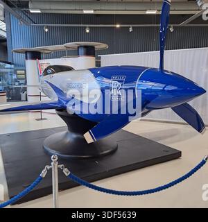The Spirit of innovation, le record du monde de Rolls-Royce sur les avions électriques exposés à Derby, au Royaume-Uni Banque D'Images