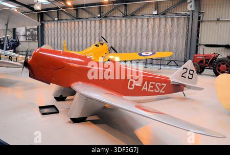 Prototype Chilton Aircraft DW.1 avion de course britannique d'avant-guerre ; cellule al-Wood et moteur refroidi par eau. Montré à Old Warden, Buckinghamshire, Royaume-Uni Banque D'Images