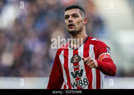 Liverpool, Royaume-Uni. 10 janvier 2026. Granit Xhaka de Sunderland lors du match de troisième tour de la Coupe FA Emirates Everton vs Sunderland au Hill Dickinson Stadium, Liverpool, Royaume-Uni, le 10 janvier 2026 (photo par Alfie Cosgrove/News images) à Liverpool, Royaume-Uni le 1/10/2026. (Photo par Alfie Cosgrove/News images/SIPA USA) crédit : SIPA USA/Alamy Live News Banque D'Images