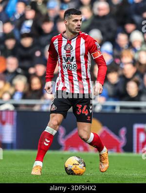 Liverpool, Royaume-Uni. 10 janvier 2026. Granit Xhaka de Sunderland lors du match de troisième tour de la Coupe FA Emirates Everton vs Sunderland au Hill Dickinson Stadium, Liverpool, Royaume-Uni, le 10 janvier 2026 (photo par Alfie Cosgrove/News images) à Liverpool, Royaume-Uni le 1/10/2026. (Photo par Alfie Cosgrove/News images/SIPA USA) crédit : SIPA USA/Alamy Live News Banque D'Images