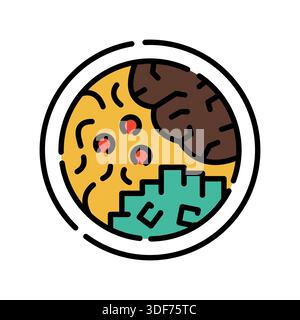 icône de ligne de couleur pho bo. Elément isolé par vecteur. Contour modifiable. Illustration de Vecteur