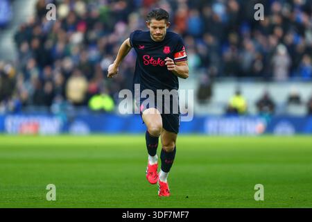 Liverpool, Royaume-Uni. 10 janvier 2026. James Tarkowski d'Everton lors du match de troisième tour Everton v Sunderland Emirates FA Cup au Hill Dickinson Stadium, Liverpool, Angleterre, le 10 janvier 2026 crédit : Luke Williams/Every second Media crédit : Every second Media/Alamy Live News Banque D'Images