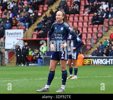 Londres, Royaume-Uni. 11 janvier 2026. Sari Kees (Leicester 2) lors du match de Super League féminin entre Tottenham Hotspur et Leicester au Brisbane Road Stadium, Londres, Angleterre, le 11 janvier 2026. Crédit : Bettina Weissensteiner/Alamy Live News Banque D'Images