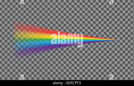 Forme d'arc-en-ciel réaliste isolé sur fond transparent Illustration de Vecteur