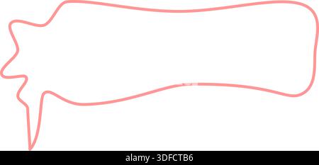 Contour du ballon de discours ondulé dessiné à la main Illustration de Vecteur