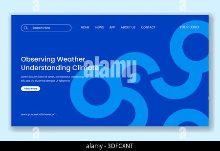Meteorological Day social Media Landing page Flat Cartoon illustration de fond dessinée à la main Illustration de Vecteur
