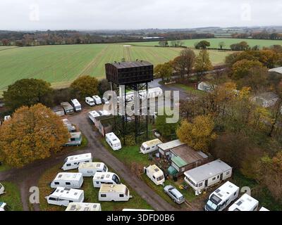 RAF Marston Moor , RAF Tockwith. Station de bombardier militaire britannique de la seconde Guerre mondiale, North Yorkshire Banque D'Images