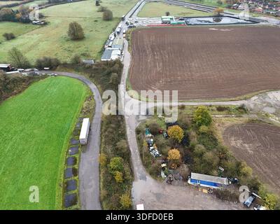 RAF Marston Moor , RAF Tockwith. Station de bombardier militaire britannique de la seconde Guerre mondiale, North Yorkshire Banque D'Images