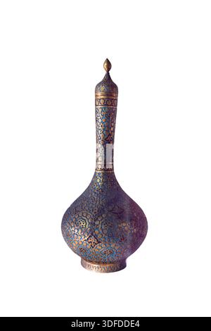 Surahi (pichet) XIXe siècle. Cuivre émaillé. Cachemire. Banque D'Images