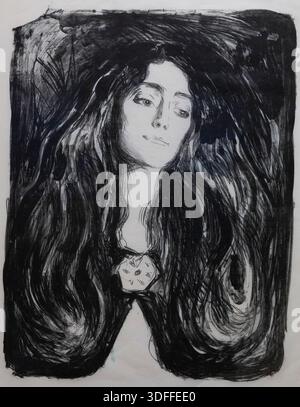 La broche, Eva Mudocci, Edvard Munch, 1903, Banque D'Images