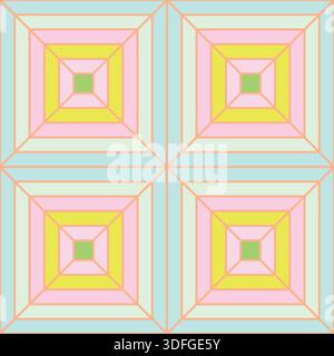 Motif quadrillé style écossais pixelisé. Imprimé de nappe à carreaux géométriques de couleur rouge blanc. Fond de répétition à carreaux pour la conception de la maison textile Illustration de Vecteur