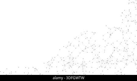 Maille géométrique abstraite de style plexus avec des points et des lignes interconnectés formant un arrière-plan inspiré de la technologie. Illustration de Vecteur