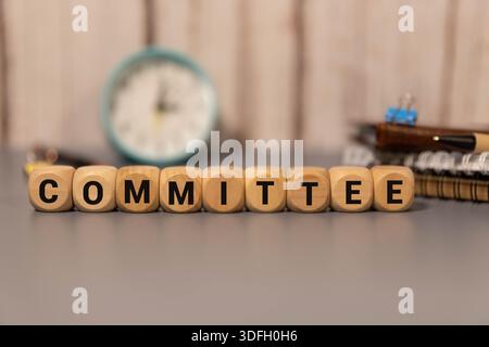 MOT DE COMITÉ fait avec des blocs de construction. Concept Banque D'Images