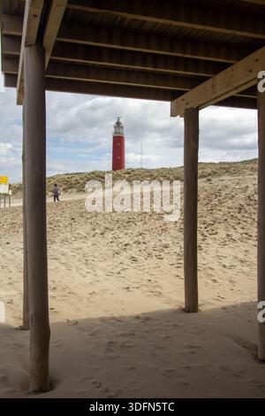 Escaliers d'une maison de plage sur l'île Texel Banque D'Images