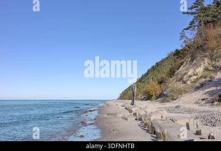 Photo d'une plage sur la mer Baltique à Miedzyzdroje, Pologne. Banque D'Images