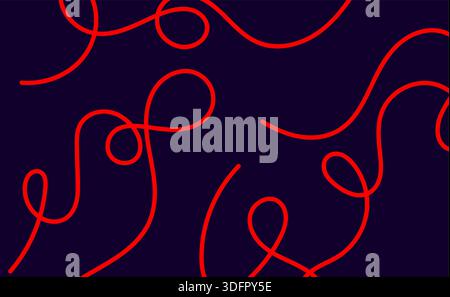 Collection abstraite de lignes tourbillons colorées avec des formes courbes dynamiques Illustration de Vecteur