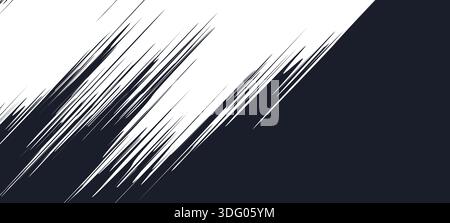 Rayons manga diagonaux intenses et motifs screentone pour des cadres de bande dessinée dynamiques. Cet arrière-plan de style anime vintage présente des lignes de mouvement nettes et des effets de choc pour des couvertures de films dramatiques. Illustration de Vecteur