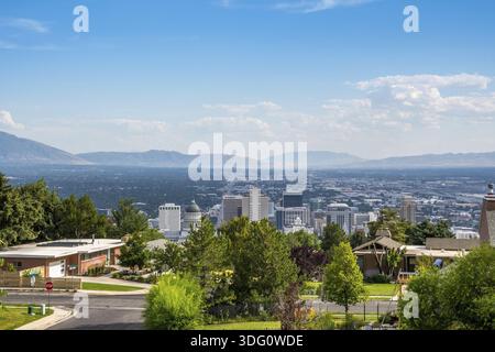 Salt Lake City, UT, États-Unis - 5 août 2019 : une ville bien connue pour sa municipalité très peuplée Banque D'Images