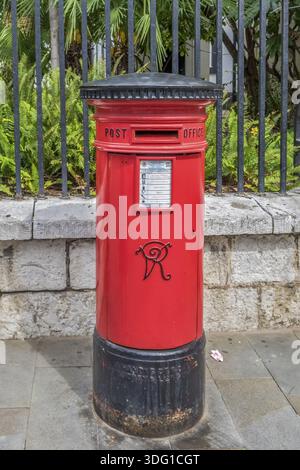 Victorian Post Box, Gibraltar Banque D'Images