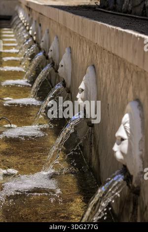 Fontaine Vénitienne Spili Crete Banque D'Images