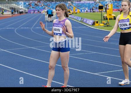 Birmingham, Angleterre. 2 août 2025. Les athlètes concourent lors des championnats britanniques d'athlétisme au Alexander Stadium de Birmingham, en Angleterre, le 2 août 20 Banque D'Images