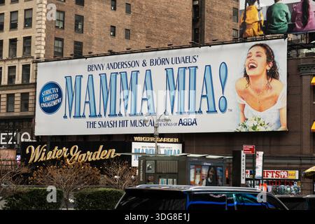 Mamma Mia a frappé la comédie musicale à Broadway à Manhattan New York Banque D'Images