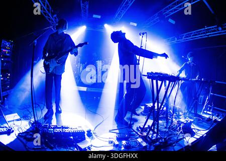 Milan Italie. 16 janvier 2026. Le groupe d'art rock britannique KERALA DUST se produit sur scène au Circolo Magnolia lors de la tournée « an Echo of Love Tour ». Banque D'Images
