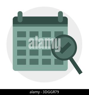 Icône calendrier professionnel. Vecteur organisationnel réussi. Symbole de gestion précis. Élément de planning vérifié Illustration de Vecteur