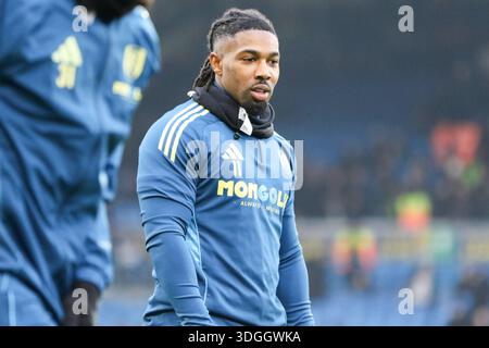 Leeds, Royaume-Uni. 17 janvier 2026. Adama Traore (11 Fulham) avant le match de premier League entre Leeds United et Fulham à Elland Road à Leeds, Angleterre le 17 janvier 2026. Crédit : SPP Sport Press photo. /Alamy Live News Banque D'Images