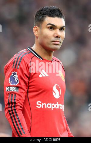 Old Trafford, Manchester, Royaume-Uni. 17 janvier 2026. Premier League Football, Manchester United contre Manchester City ; Casemiro de Manchester United crédit : action plus Sports/Alamy Live News Banque D'Images