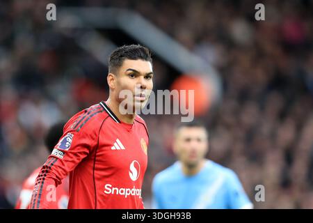 Old Trafford, Manchester, Royaume-Uni. 17 janvier 2026. Premier League Football, Manchester United contre Manchester City ; Casemiro de Manchester United crédit : action plus Sports/Alamy Live News Banque D'Images