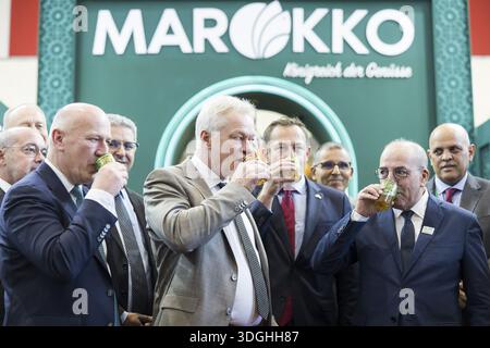 Kai Wegner (maire de Berlin), Alios Rainer (ministre fédéral de l'agriculture, de l'alimentation et des affaires intérieures), Christophe Hansen (commissaire d'AGR Banque D'Images
