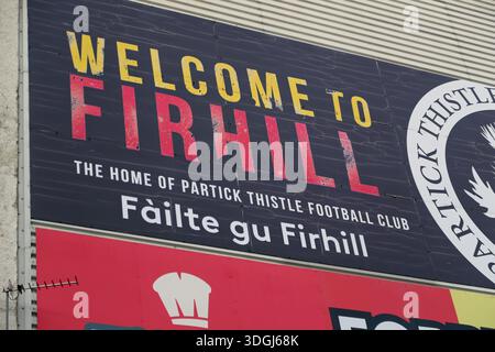 Glasgow, Royaume-Uni. 17 janvier 2026. Vue générale du Firhill Stadium le match de 4e tour de la Coupe d'Écosse entre Partick Thistle et Montrose FC le 17 janvier 2026.(photo par : Jacob Hughes/Sipa USA) crédit : Sipa USA/Alamy Live News Banque D'Images