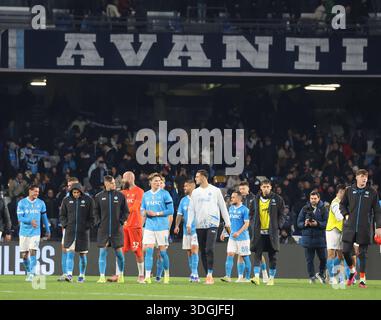 Naples, Campanie, ITALIE. 17 janvier 2026. Football Napoli pendant le match de football du 17 janvier 2026, valable pour le championnat italien Serie A - 2025/26 à Naples au stade Diego Armando Maradona entre SSC Napoli et Sassuolo.sur la photo : (crédit image : © Fabio Sasso/ZUMA Press Wire) USAGE ÉDITORIAL SEULEMENT ! Non destiné à UN USAGE commercial ! Banque D'Images