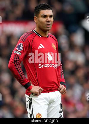 Manchester, Royaume-Uni. 17 janvier 2026. Casemiro de Manchester United lors du match Manchester United vs Manchester City premier League à Old Trafford, Manchester. Le crédit photo devrait se lire : Andrew Yates/Sportimage crédit : Sportimage Ltd/Alamy Live News Banque D'Images
