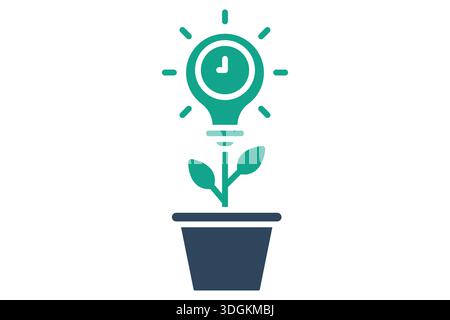 Icône à long terme. style d'icône unie. icône liée à la croissance. illustration vectorielle d'éléments de créativité Illustration de Vecteur