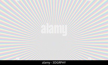 Rafale de ligne radiale pastel avec vecteur de transparence subtil. Fond de soleil abstrait avec des rayons lumineux doux et un design géométrique minimaliste. Illustration de Vecteur