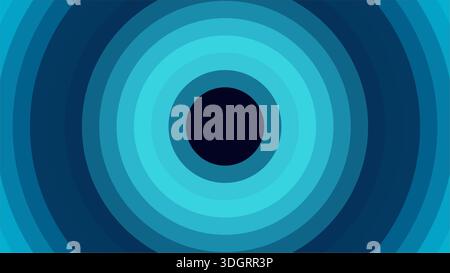 Vecteur de cercles de gradient radial bleu marine et cyan. Fond géométrique abstrait avec des formes rondes éclatantes vibrantes et des textures numériques modernes. Illustration de Vecteur
