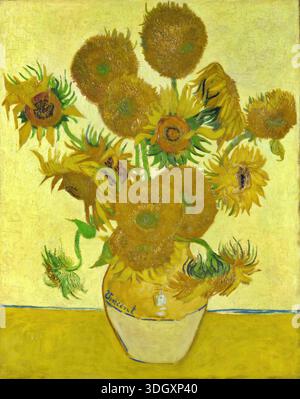 Tournesols, 1888 peinture de Vincent van Gogh Illustration de Vecteur