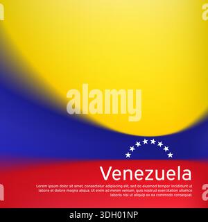 Arrière-plan du drapeau du Venezuela, modèle. Motif dégradé flou dans les couleurs du drapeau vénézuélien, livret d'affaires. Bannière nationale, affiche du venezuela Illustration de Vecteur