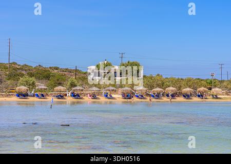 Plage d'Agios Spyridonas, Antiparos, Cyclades, Grèce Banque D'Images