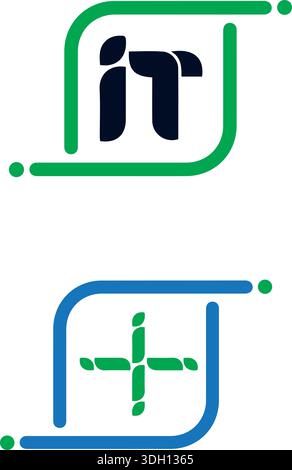 conception de logo it créatif conception de logo simple logo moderne conception minimale Illustration de Vecteur