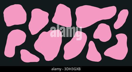 Formes de Blob organiques abstraites sur fond sombre Illustration de Vecteur