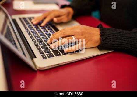Travailler à la réception de l'hôtel à l'aide d'un ordinateur Banque D'Images