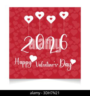 Modèle de publication sur les médias sociaux pour la Saint-Valentin Illustration de Vecteur